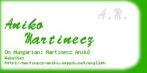 aniko martinecz business card